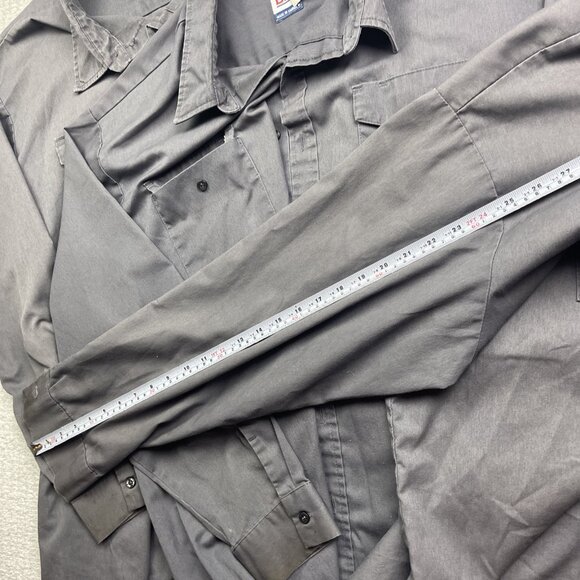 Lot x3 VTG Big Bill Canada Made Work Shirt Men 2XL Grey Long Sleeve Workwear ** - Picture 9 of 16